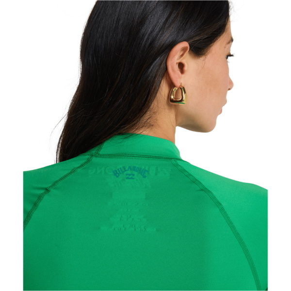 2026 Billabong Femmes Débardeur En Lycra à Manches Longues Tropical Surf EBJWR03014 - Summer Green